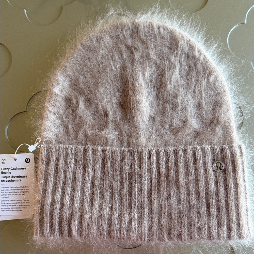 🆕 LULULEMON Fuzzy Cashmere Beanie Heathered Nutmeg NWT - Picture 6 of 15